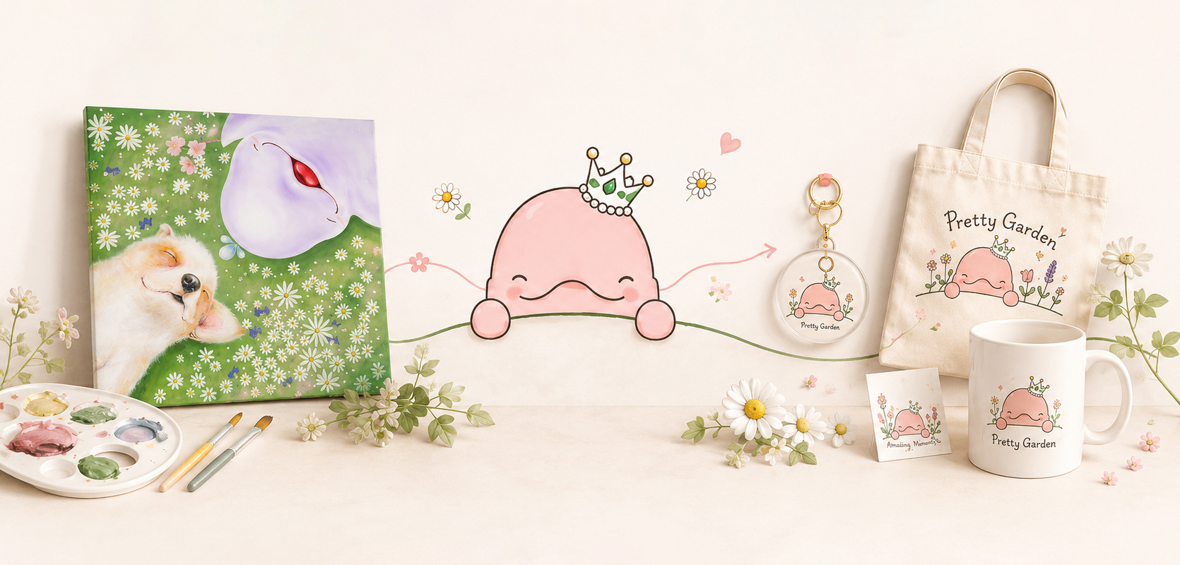 Pretty Garden 김지희 Original Art와 작품 세계