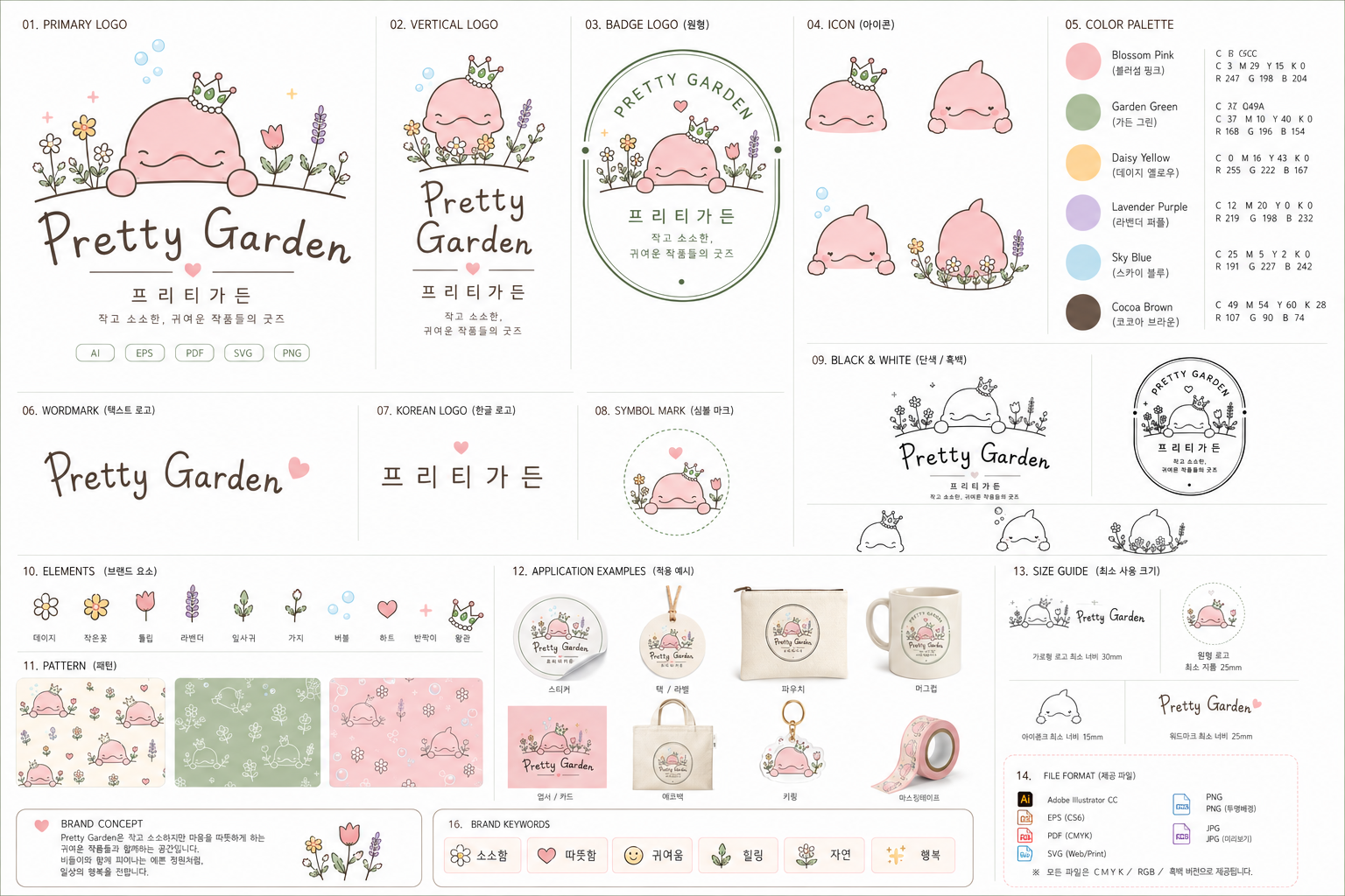 Pretty Garden brand board
